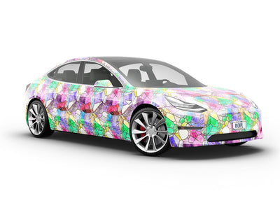 Watercolor Combinations Mosaic Vehicle Vinyl Wrap