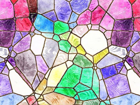 Watercolor Combinations Mosaic Vinyl Wrap Pattern~Rwraps Series 914 Digitally Printed Vinyl Wrap~0