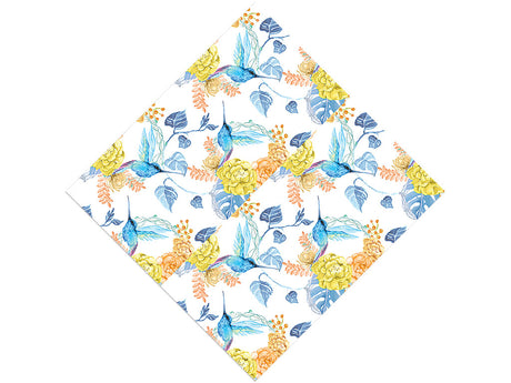 Watercolor Flight Birds Vinyl Wrap Pattern