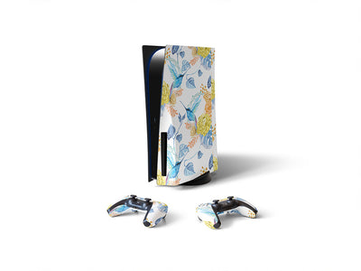 watercolor flight bird Sony PS5 DIY Skin
