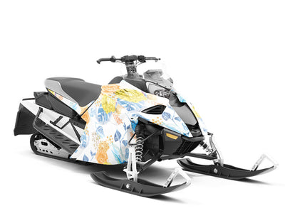 Watercolor Flight Birds Custom Wrapped Snowmobile