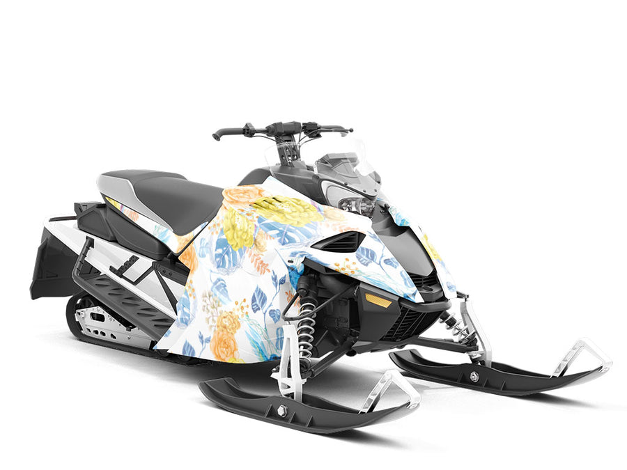 Watercolor Flight Birds Custom Wrapped Snowmobile