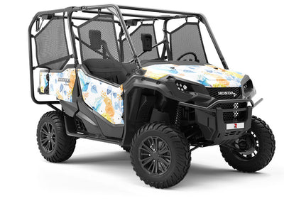 Watercolor Flight Birds Utility Vehicle Vinyl Wrap