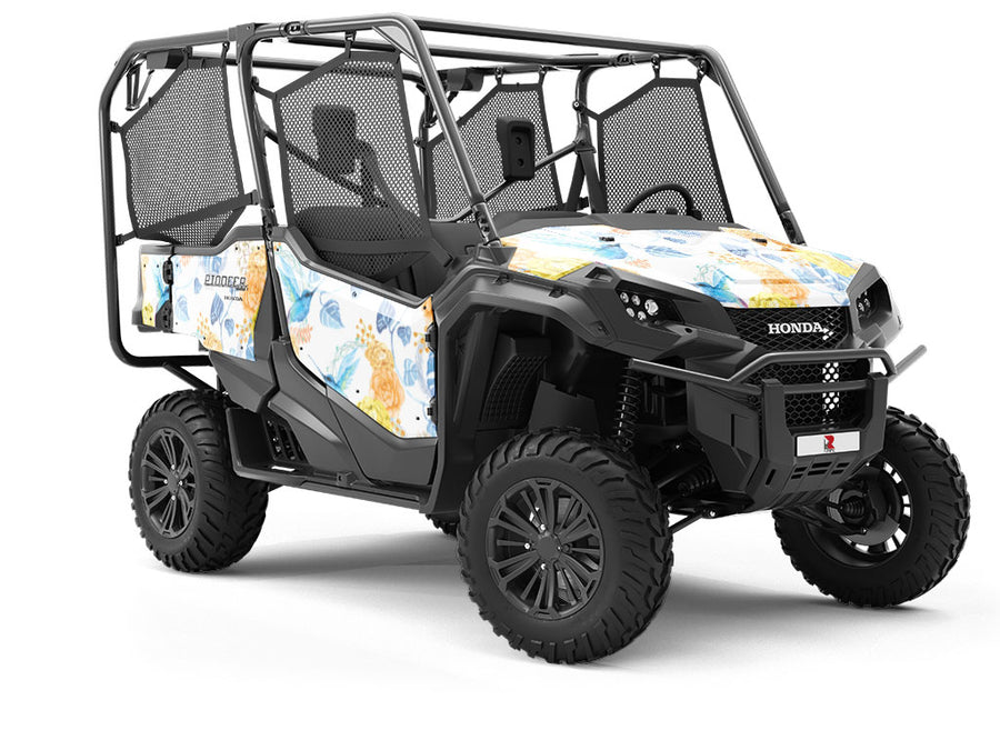 Watercolor Flight Birds Utility Vehicle Vinyl Wrap