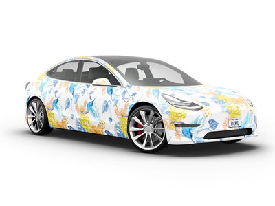Watercolor Flight Birds Vehicle Vinyl Wrap