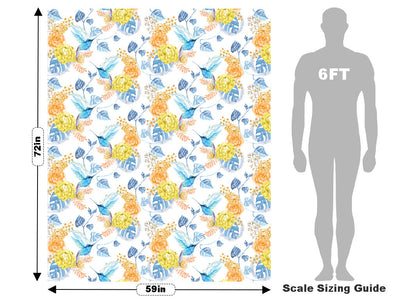Watercolor Flight Birds Vehicle Wrap Scale~Rwraps Series 914 Watercolor Flight Birds Measurements~1