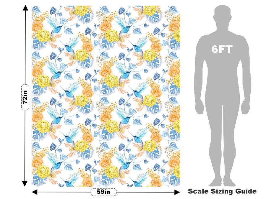 Watercolor Flight Birds Vehicle Wrap Scale~Rwraps Series 914 Watercolor Flight Birds Measurements~1