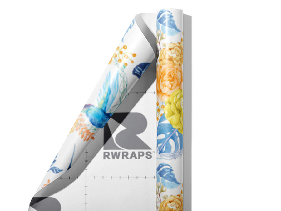 Watercolor Flight Birds Wrap Film Sheets~Rwraps Series 914 Watercolor Flight Birds Scrolled Sheet~3