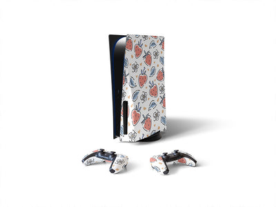 watercolor honeoye fruit Sony PS5 DIY Skin