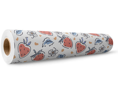 Watercolor Honeoye Fruit Wrap Film Wholesale Roll~Rwraps Series 914 Digitally Printed Vinyl Roll~5