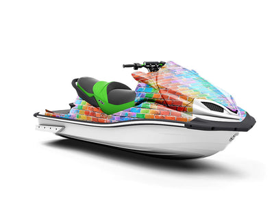 Watercolor  Brick Jet Ski Vinyl Customized Wrap