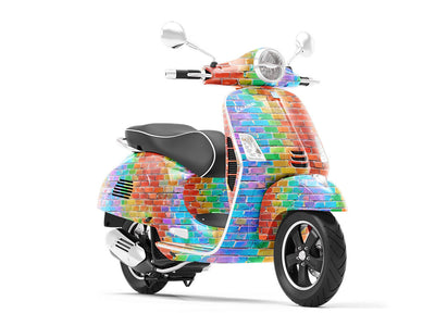 Watercolor  Brick Vespa Scooter Wrap Film