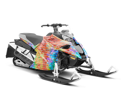 Watercolor  Brick Custom Wrapped Snowmobile