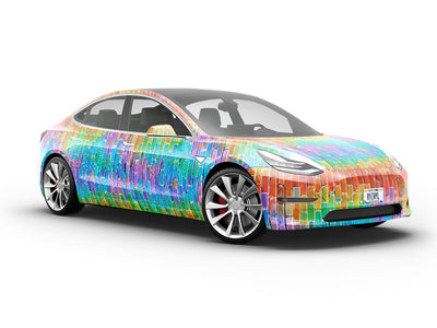 Watercolor  Brick Vehicle Vinyl Wrap
