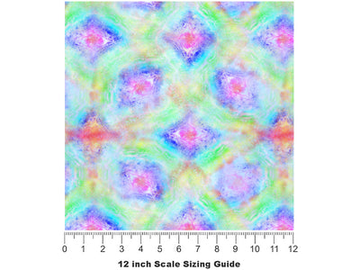 Watercolor Rainbow Tie Dye Vinyl Film Pattern Size 12 inch Scale~Rwraps Watercolor Rainbow Tie Dye Sizing Chart~2