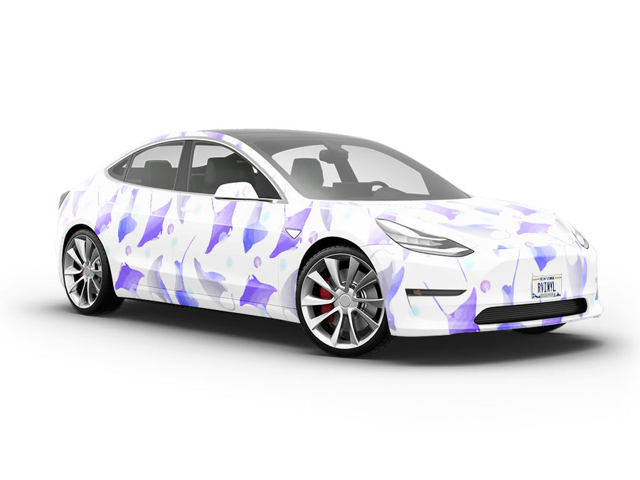 Watercolor Rays Marine Life Vehicle Vinyl Wrap