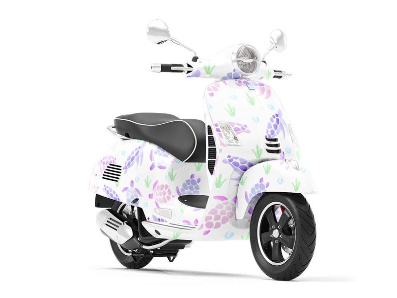 Watercolor Turtles Marine Life Vespa Scooter Wrap Film