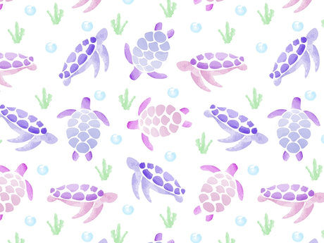 Watercolor Turtles Marine Life Vinyl Wrap Pattern~Rwraps Series 914 Digitally Printed Vinyl Wrap~0