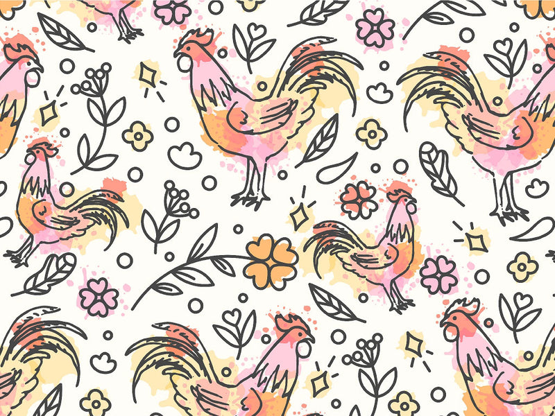 Watercolor Wakeup Birds Vinyl Wrap Pattern~Rwraps Series 914 Digitally Printed Vinyl Wrap~0