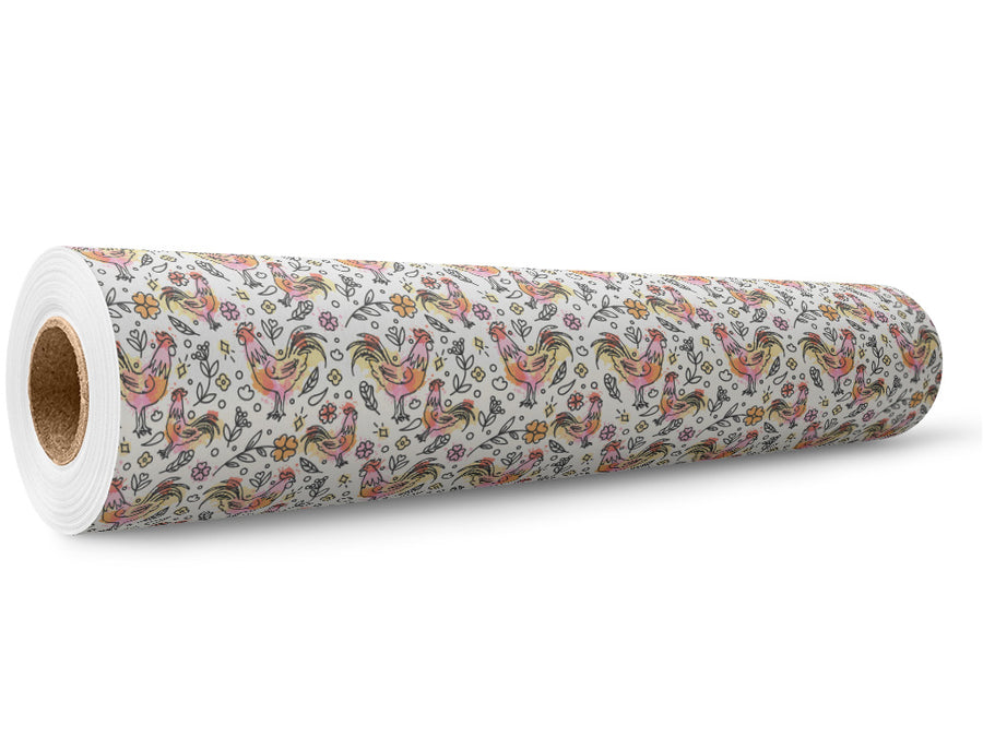 Watercolor Wakeup Birds Wrap Film Wholesale Roll~Rwraps Series 914 Digitally Printed Vinyl Roll~5