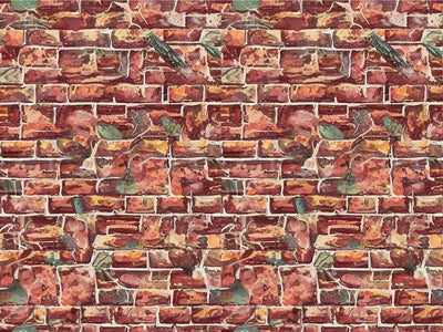 Watercolor Weeds Brick Vinyl Wrap Pattern~Rwraps Series 914 Digitally Printed Vinyl Wrap~0