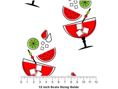 Watermelon Caipirinha Alcohol Vinyl Film Pattern Size 12 inch Scale~Rwraps Watermelon Caipirinha Alcohol Sizing Chart~2