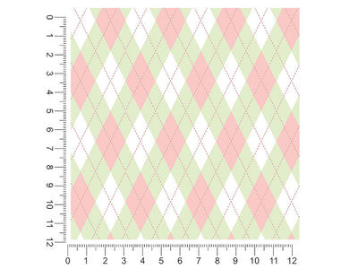 watermelon crosses argyle 1ft x 1ft Craft Sheets