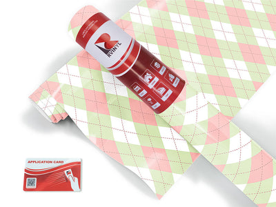 watermelon crosses argyle Craft Vinyl Roll