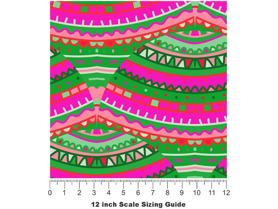 Watermelon Suggestion Art Deco Vinyl Film Pattern Size 12 inch Scale~Rwraps Watermelon Suggestion Art Deco Sizing Chart~2