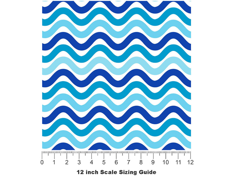 Watery Ripples Water Vinyl Film Pattern Size 12 inch Scale~Rwraps Watery Ripples Water Sizing Chart~2