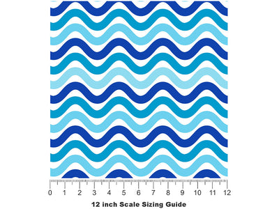 Watery Ripples Water Vinyl Film Pattern Size 12 inch Scale~Rwraps Watery Ripples Water Sizing Chart~2