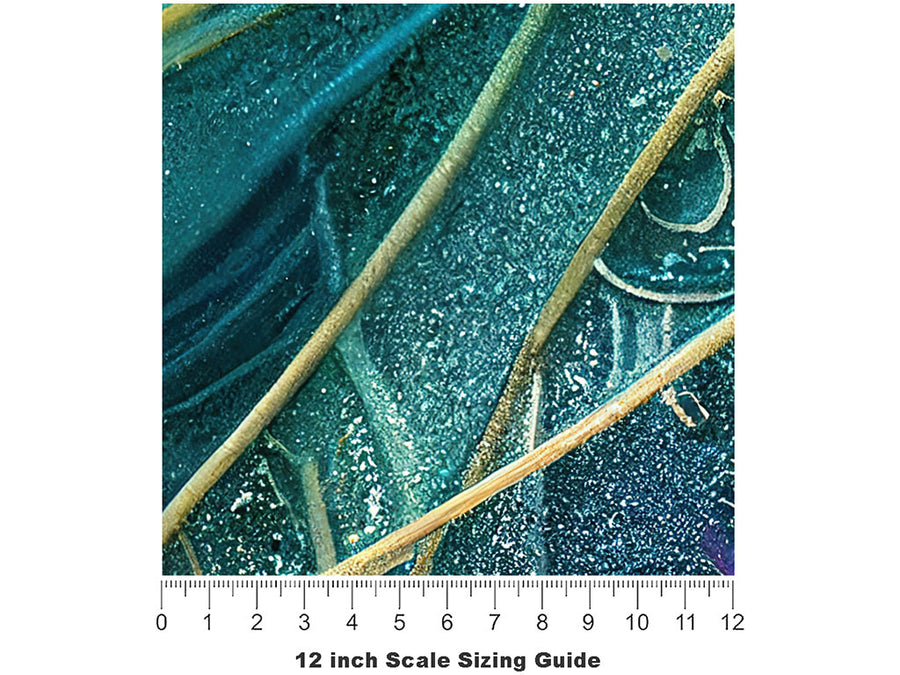 Watery Tendrils Water Vinyl Film Pattern Size 12 inch Scale~Rwraps Watery Tendrils Water Sizing Chart~2