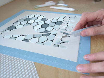 watery tiles water Easy Weed Craft Vinyl