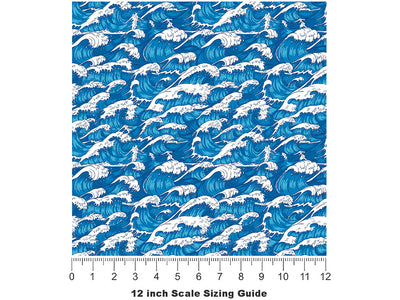 Wave Goodbye Tattoo Vinyl Film Pattern Size 12 inch Scale~Rwraps Wave Goodbye Tattoo Sizing Chart~2
