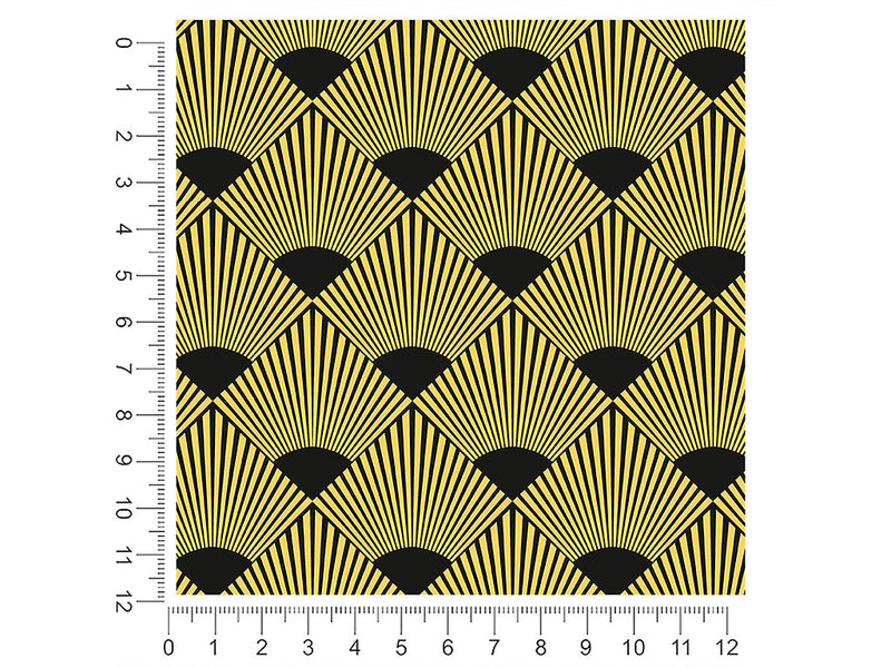wave the fan art deco 1ft x 1ft Craft Sheets
