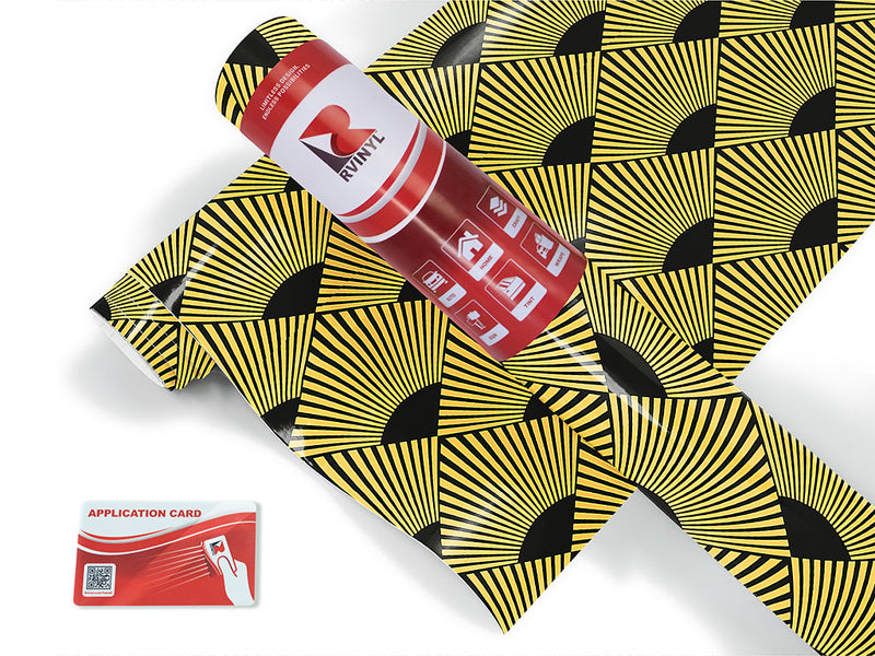 wave the fan art deco Craft Vinyl Roll
