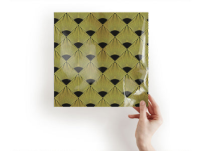 wave the fan art deco Craft Sheets