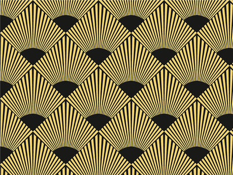 Wave the Fan Art Deco Vinyl Wrap Pattern~Rwraps Series 914 Digitally Printed Vinyl Wrap~0