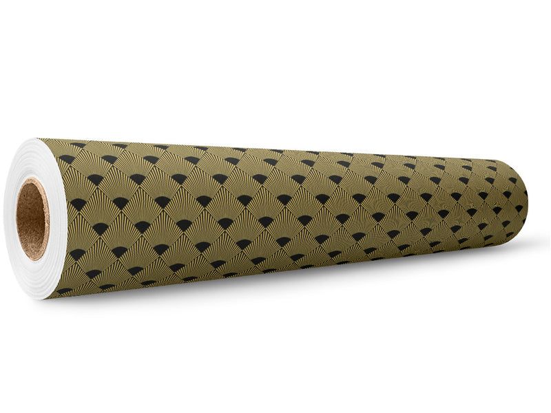 Wave the Fan Art Deco Wrap Film Wholesale Roll~Rwraps Series 914 Digitally Printed Vinyl Roll~5