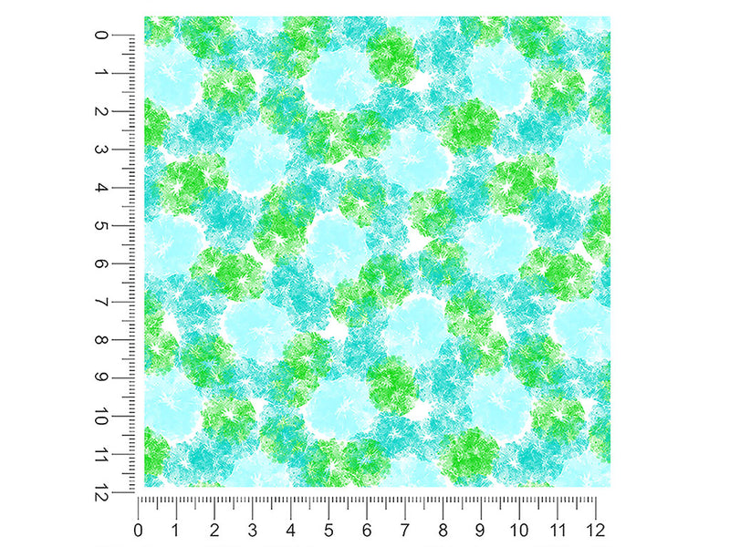 wavy wintergreen tie dye 1ft x 1ft Craft Sheets
