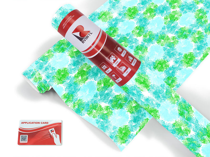 wavy wintergreen tie dye Craft Vinyl Roll