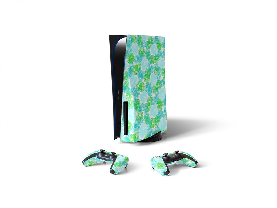 wavy wintergreen tie dye Sony PS5 DIY Skin
