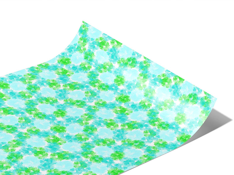 Wavy Wintergreen Tie Dye Vinyl Wraps~Rwraps Series 914 Digitally Printed Vinyl Wrap~0