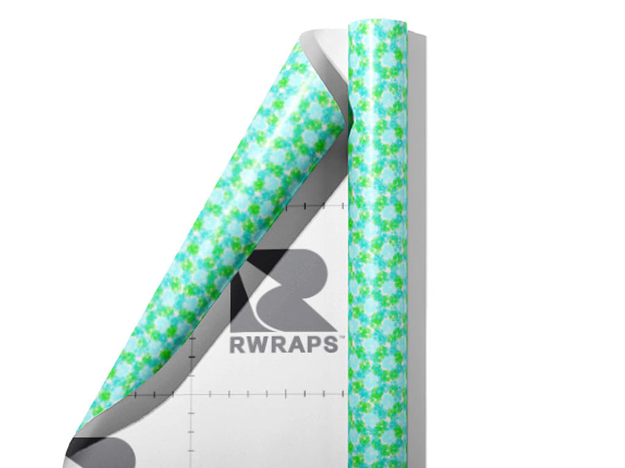 Wavy Wintergreen Tie Dye Wrap Film Sheets~Rwraps Series 914 Wavy Wintergreen Tie Dye Scrolled Sheet~3