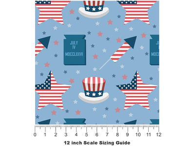 We Declare Americana Vinyl Film Pattern Size 12 inch Scale~Rwraps We Declare Americana Sizing Chart~3