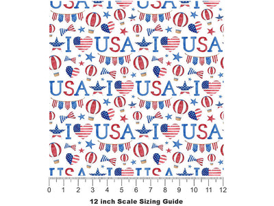 We Love Americana Vinyl Film Pattern Size 12 inch Scale~Rwraps We Love Americana Sizing Chart~3