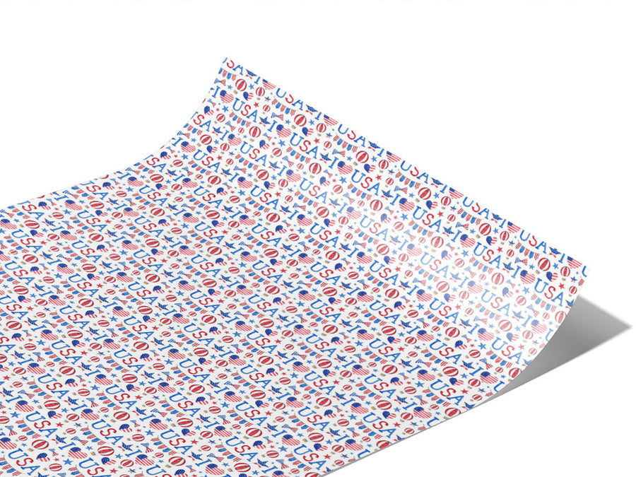 We Love Americana Vinyl Wraps~Rwraps Series 914 Digitally Printed Vinyl Wrap~1