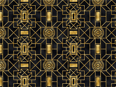 Wealth  Art Deco Vinyl Wrap Pattern~Rwraps Series 914 Digitally Printed Vinyl Wrap~0