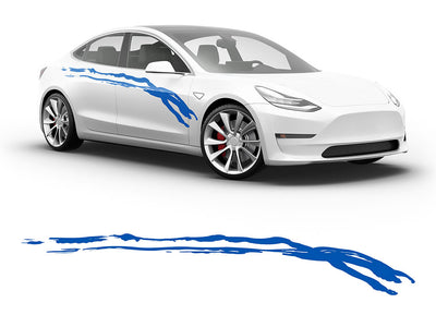 3M Azure Blue Wear Away Body Graphic~Full Side Auto Decal Kit~0