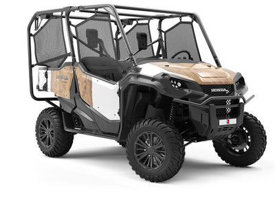 Weathered Oak Wood Plank Utility Vehicle Vinyl Wrap